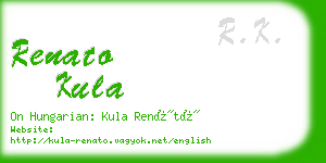 renato kula business card